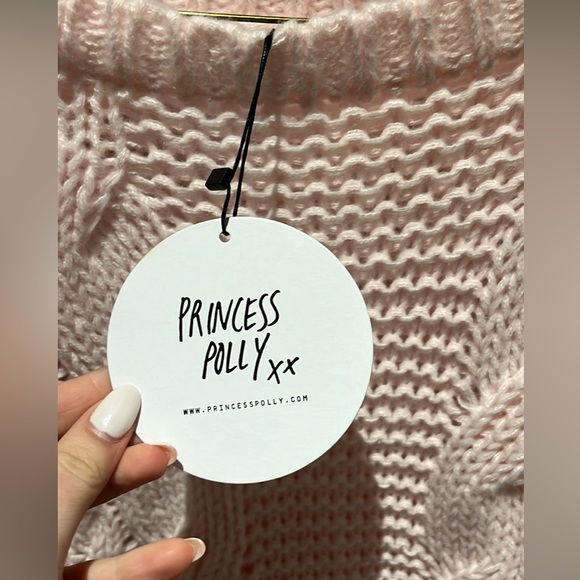 Cable knit sweater, pink - Picture 3 of 3